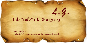 Lénárt Gergely névjegykártya