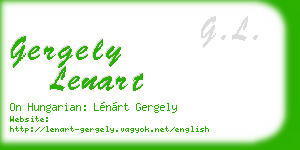 gergely lenart business card