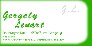 gergely lenart business card